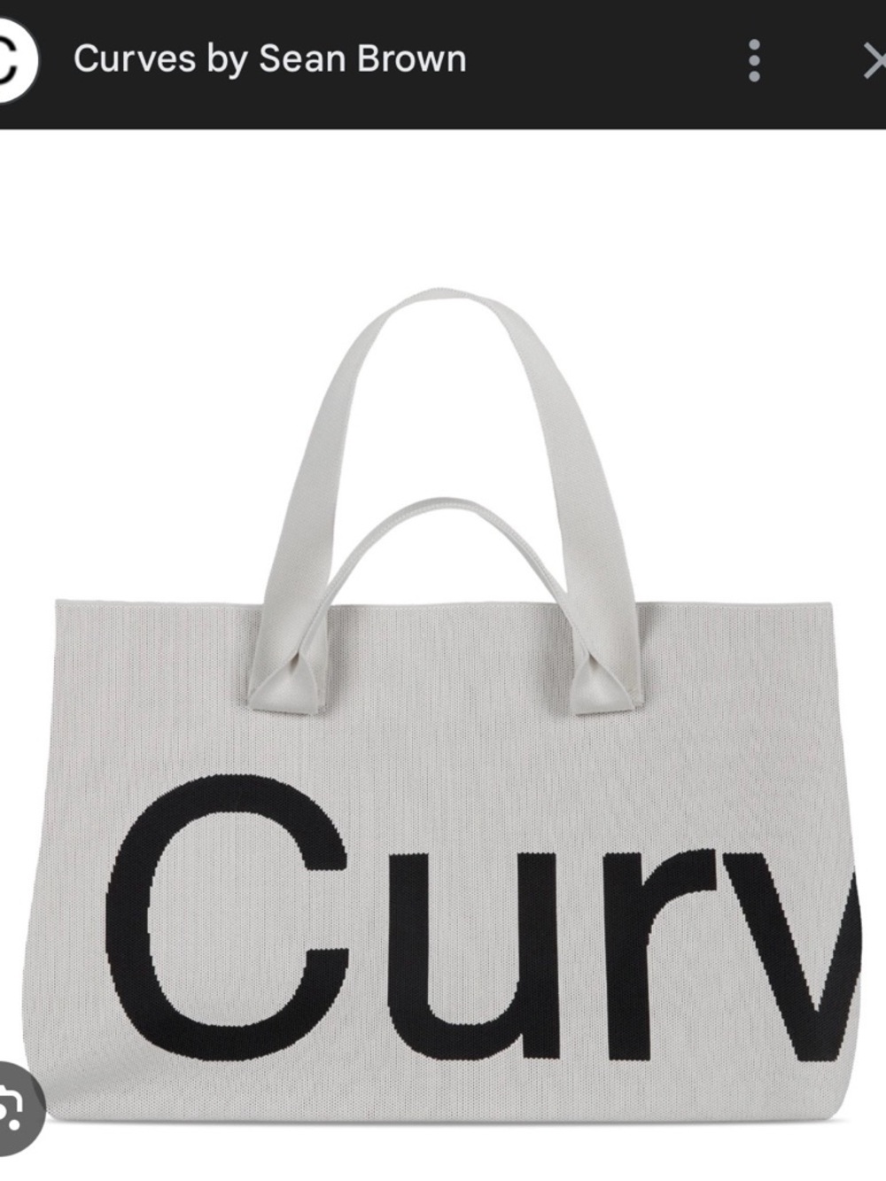 Sean Brown Curves Two Tone Knit Tote Slate Stone